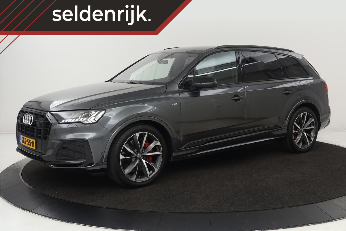 Audi Q7 60 TFSIe quattro S Line | Stoelverwarming | Adaptive cruise | 360 camera | Trekhaak | Carplay | Matrix LED | Luchtvering | Half leder | Navigatie | PHEV