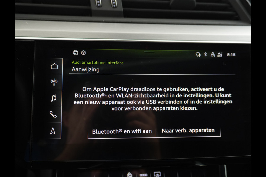 Audi e-tron 55 Quattro 95kWh 408PK S-Edition Pano-dak. Leder Apple Carplay Luchtvering 360° Camera's Assistentie Pakket Matrix LED koplampen Stoelverwarming Assistentiepakket 'City' Kruising-assistent Fase 3 Laden