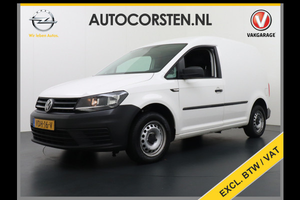 Volkswagen Caddy 2.0TDI EURO 6 Airco Schuifdeur-R Betonplex-Vloer Lat om Lat betimmering Multimedia systeem ESP ASR Elek.ramen Buitenspiegels ele Vervolgbotsing preventie Bluetooth  Brake Assist System Achterruit+Wissers+verwarmd Tussenwand m rooster Achterruitenwisser