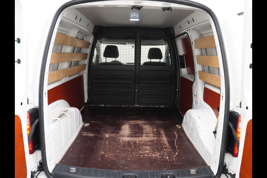 Volkswagen Caddy 2.0TDI EURO 6 Airco Schuifdeur-R Betonplex-Vloer Lat om Lat betimmering Multimedia systeem ESP ASR Elek.ramen Buitenspiegels ele Vervolgbotsing preventie Bluetooth  Brake Assist System Achterruit+Wissers+verwarmd Tussenwand m rooster Achterruitenwisser