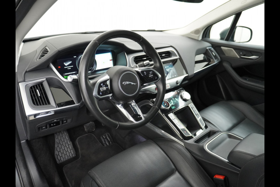 Jaguar I-PACE EV400pk 4WD Leer Pano-Dak Meridan-HiFi 90kWh Camera Apple Carplay Android Auto Stuurverwarming DAB PDC Keyless entry/start LED Lmv 18" Bluetooth WiFi Verkeersbord detectie Cruise Control  Uitparkeer waarschuwing Business Edition 400PK 696NM Koppel