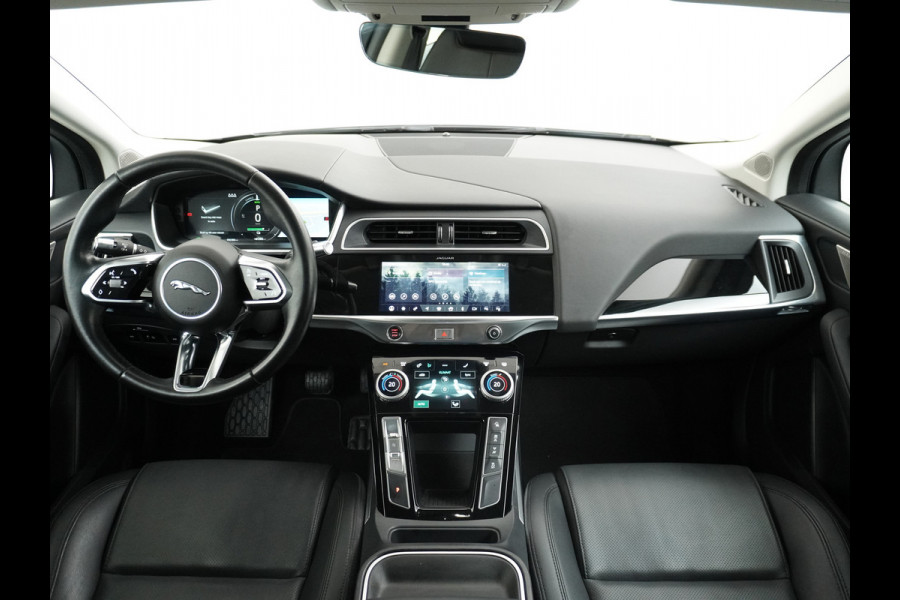 Jaguar I-PACE EV400pk 4WD Leer Pano-Dak Meridan-HiFi 90kWh Camera Apple Carplay Android Auto Stuurverwarming DAB PDC Keyless entry/start LED Lmv 18" Bluetooth WiFi Verkeersbord detectie Cruise Control  Uitparkeer waarschuwing Business Edition 400PK 696NM Koppel