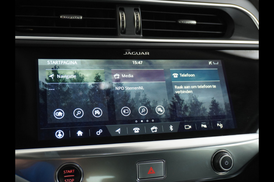 Jaguar I-PACE EV400pk 4WD Leer Pano-Dak Meridan-HiFi 90kWh Camera Apple Carplay Android Auto Stuurverwarming DAB PDC Keyless entry/start LED Lmv 18" Bluetooth WiFi Verkeersbord detectie Cruise Control  Uitparkeer waarschuwing Business Edition 400PK 696NM Koppel