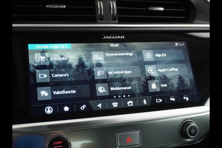 Jaguar I-PACE EV400pk 4WD Leer Pano-Dak Meridan-HiFi 90kWh Camera Apple Carplay Android Auto Stuurverwarming DAB PDC Keyless entry/start LED Lmv 18" Bluetooth WiFi Verkeersbord detectie Cruise Control  Uitparkeer waarschuwing Business Edition 400PK 696NM Koppel