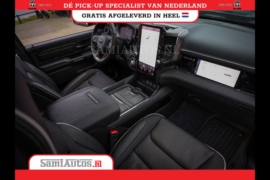 Dodge Ram 1500 LIMITED NIGHT HIGH OUTPUT H.O 540PK 706 Nm 2025 | XB9 | MASSAGE | BOM VOL | CREW CAB | DUBBELE CABINE | GRIJSKENTEKEN | DE MEEST LUXUEUZE en BEGEERDE Pick-up VOORRAAD NR 2356 - 0990
