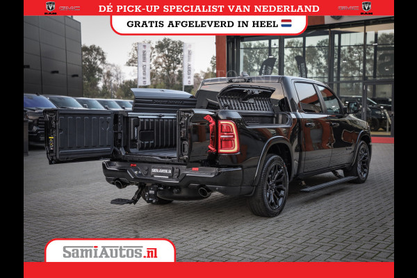 Dodge Ram 1500 LIMITED NIGHT HIGH OUTPUT H.O 540PK 706 Nm 2025 | XB9 | MASSAGE | BOM VOL | CREW CAB | DUBBELE CABINE | GRIJSKENTEKEN | DE MEEST LUXUEUZE en BEGEERDE Pick-up VOORRAAD NR 2356 - 0990