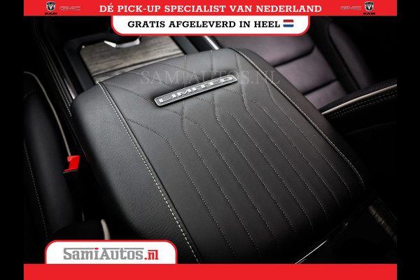 Dodge Ram 1500 LIMITED NIGHT HIGH OUTPUT H.O 540PK 706 Nm 2025 | XB9 | MASSAGE | BOM VOL | CREW CAB | DUBBELE CABINE | GRIJSKENTEKEN | DE MEEST LUXUEUZE en BEGEERDE Pick-up VOORRAAD NR 2356 - 0990