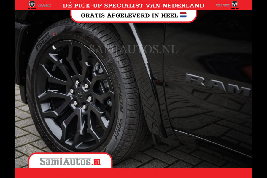 Dodge Ram 1500 LIMITED NIGHT HIGH OUTPUT H.O 540PK 706 Nm 2025 | XB9 | MASSAGE | BOM VOL | CREW CAB | DUBBELE CABINE | GRIJSKENTEKEN | DE MEEST LUXUEUZE en BEGEERDE Pick-up VOORRAAD NR 2356 - 0990