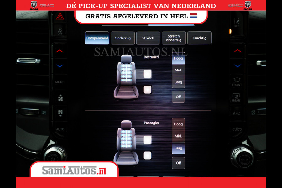 Dodge Ram 1500 LIMITED NIGHT HIGH OUTPUT H.O 540PK 706 Nm 2025 | XB9 | MASSAGE | BOM VOL | CREW CAB | DUBBELE CABINE | GRIJSKENTEKEN | DE MEEST LUXUEUZE en BEGEERDE Pick-up VOORRAAD NR 2356 - 0990
