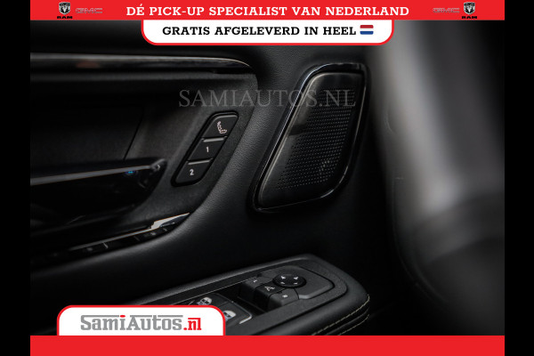 Dodge Ram 1500 LIMITED NIGHT HIGH OUTPUT H.O 540PK 706 Nm 2025 | XB9 | MASSAGE | BOM VOL | CREW CAB | DUBBELE CABINE | GRIJSKENTEKEN | DE MEEST LUXUEUZE en BEGEERDE Pick-up VOORRAAD NR 2356 - 0990