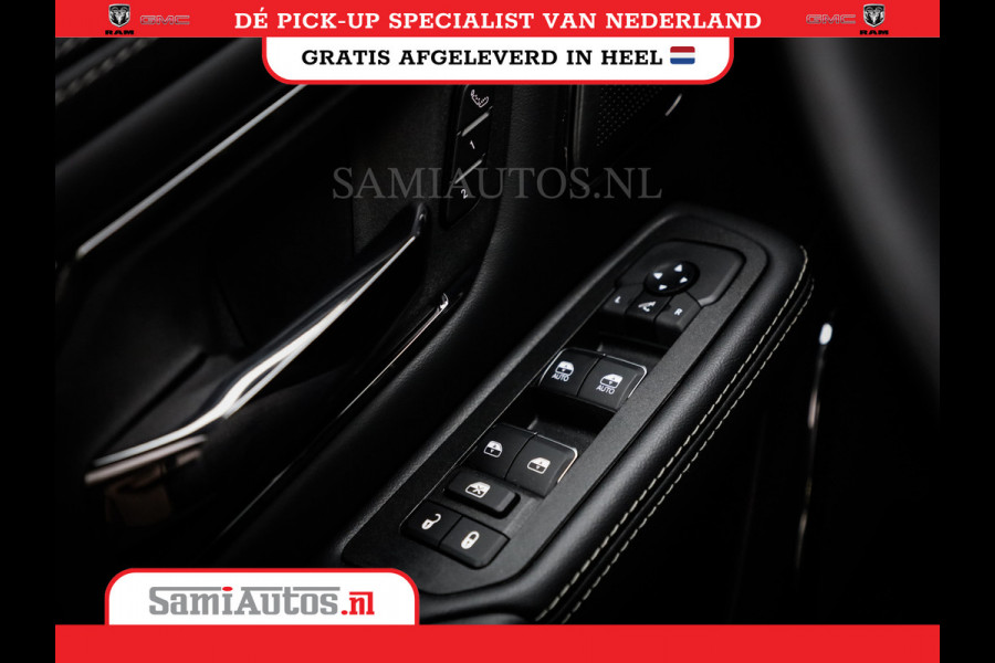 Dodge Ram 1500 LIMITED NIGHT HIGH OUTPUT H.O 540PK 706 Nm 2025 | XB9 | MASSAGE | BOM VOL | CREW CAB | DUBBELE CABINE | GRIJSKENTEKEN | DE MEEST LUXUEUZE en BEGEERDE Pick-up VOORRAAD NR 2356 - 0990