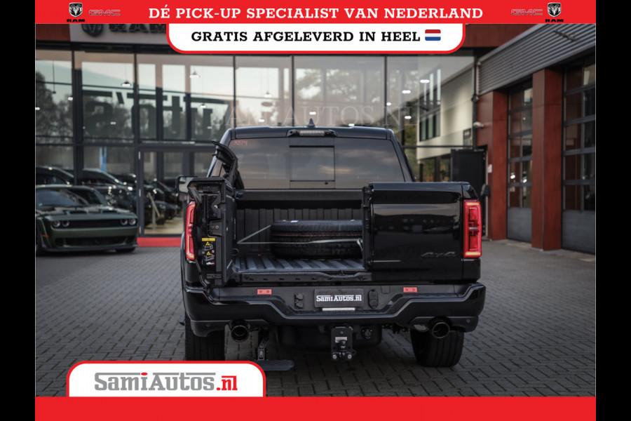 Dodge Ram 1500 LIMITED NIGHT HIGH OUTPUT H.O 540PK 706 Nm 2025 | XB9 | MASSAGE | BOM VOL | CREW CAB | DUBBELE CABINE | GRIJSKENTEKEN | DE MEEST LUXUEUZE en BEGEERDE Pick-up VOORRAAD NR 2356 - 0990