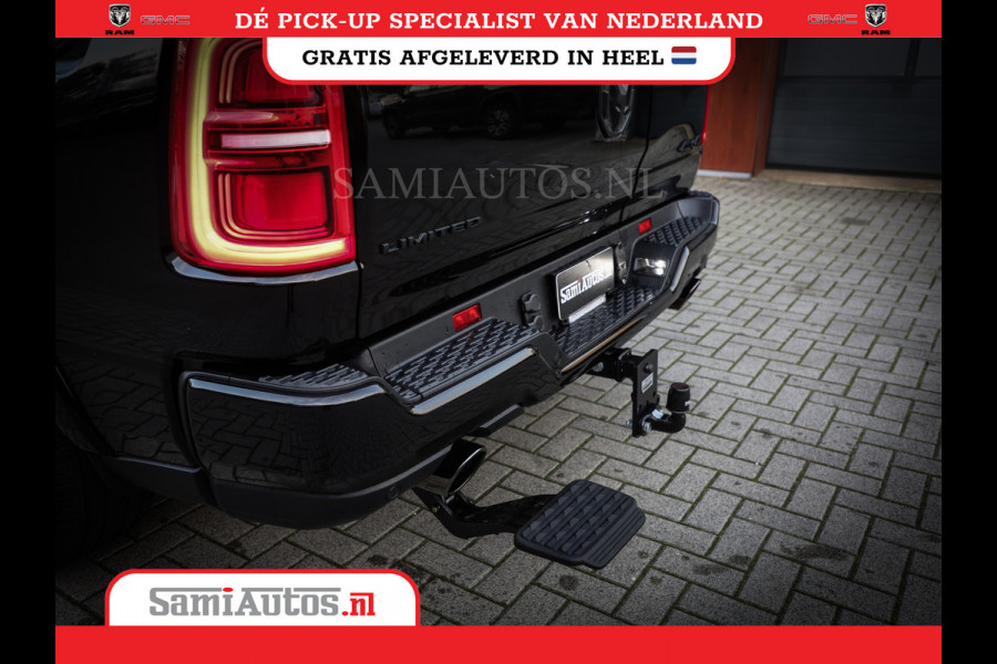 Dodge Ram 1500 LIMITED NIGHT HIGH OUTPUT H.O 540PK 706 Nm 2025 | XB9 | MASSAGE | BOM VOL | CREW CAB | DUBBELE CABINE | GRIJSKENTEKEN | DE MEEST LUXUEUZE en BEGEERDE Pick-up VOORRAAD NR 2356 - 0990