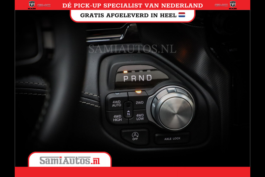 Dodge Ram 1500 LIMITED NIGHT HIGH OUTPUT H.O 540PK 706 Nm 2025 | XB9 | MASSAGE | BOM VOL | CREW CAB | DUBBELE CABINE | GRIJSKENTEKEN | DE MEEST LUXUEUZE en BEGEERDE Pick-up VOORRAAD NR 2356 - 0990