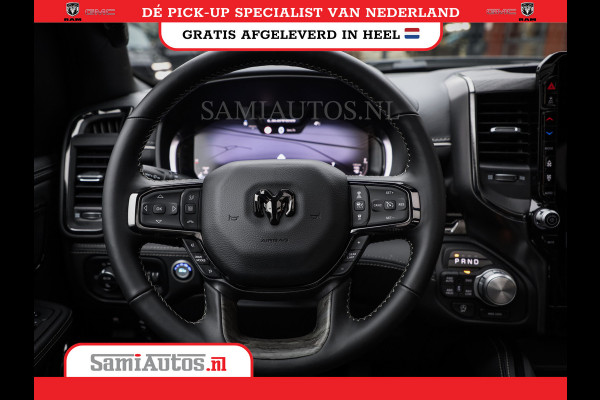 Dodge Ram 1500 LIMITED NIGHT HIGH OUTPUT H.O 540PK 706 Nm 2025 | XB9 | MASSAGE | BOM VOL | CREW CAB | DUBBELE CABINE | GRIJSKENTEKEN | DE MEEST LUXUEUZE en BEGEERDE Pick-up VOORRAAD NR 2356 - 0990