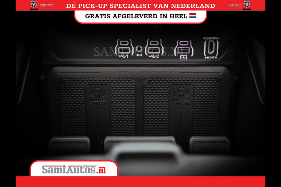 Dodge Ram 1500 LIMITED NIGHT HIGH OUTPUT H.O 540PK 706 Nm 2025 | XB9 | MASSAGE | BOM VOL | CREW CAB | DUBBELE CABINE | GRIJSKENTEKEN | DE MEEST LUXUEUZE en BEGEERDE Pick-up VOORRAAD NR 2356 - 0990