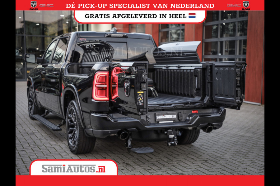 Dodge Ram 1500 LIMITED NIGHT HIGH OUTPUT H.O 540PK 706 Nm 2025 | XB9 | MASSAGE | BOM VOL | CREW CAB | DUBBELE CABINE | GRIJSKENTEKEN | DE MEEST LUXUEUZE en BEGEERDE Pick-up VOORRAAD NR 2356 - 0990