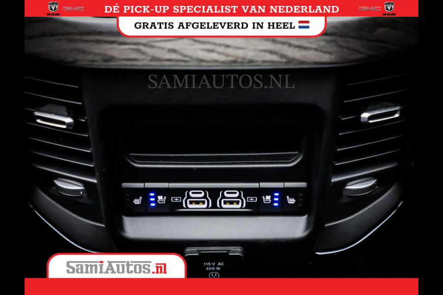 Dodge Ram 1500 LIMITED NIGHT HIGH OUTPUT H.O 540PK 706 Nm 2025 | XB9 | MASSAGE | BOM VOL | CREW CAB | DUBBELE CABINE | GRIJSKENTEKEN | DE MEEST LUXUEUZE en BEGEERDE Pick-up VOORRAAD NR 2356 - 0990