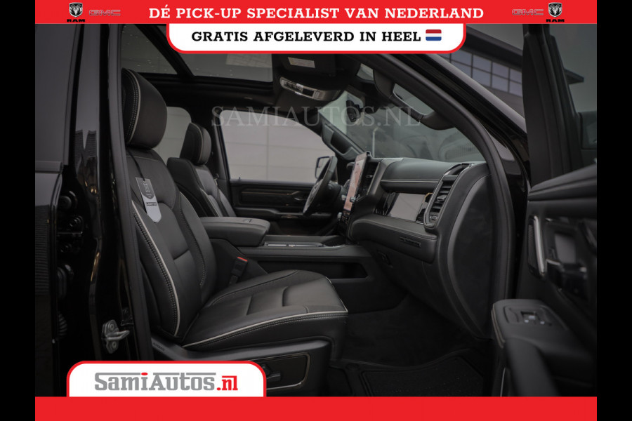 Dodge Ram 1500 LIMITED NIGHT HIGH OUTPUT H.O 540PK 706 Nm 2025 | XB9 | MASSAGE | BOM VOL | CREW CAB | DUBBELE CABINE | GRIJSKENTEKEN | DE MEEST LUXUEUZE en BEGEERDE Pick-up VOORRAAD NR 2356 - 0990