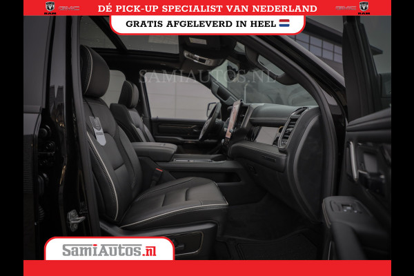 Dodge Ram 1500 LIMITED NIGHT HIGH OUTPUT H.O 540PK 706 Nm 2025 | XB9 | MASSAGE | BOM VOL | CREW CAB | DUBBELE CABINE | GRIJSKENTEKEN | DE MEEST LUXUEUZE en BEGEERDE Pick-up VOORRAAD NR 2356 - 0990