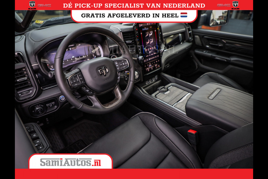 Dodge Ram 1500 LIMITED NIGHT HIGH OUTPUT | DE MEEST LUXUEUZE PICK UP | H.O 540PK 706 Nm 2025 | XB9 | MASSAGE | BOM VOL | CREW CAB | DUBBELE CABINE | GRIJSKENTEKEN | 5 PERSOONS | VOORRAAD NR 2337 - 7694