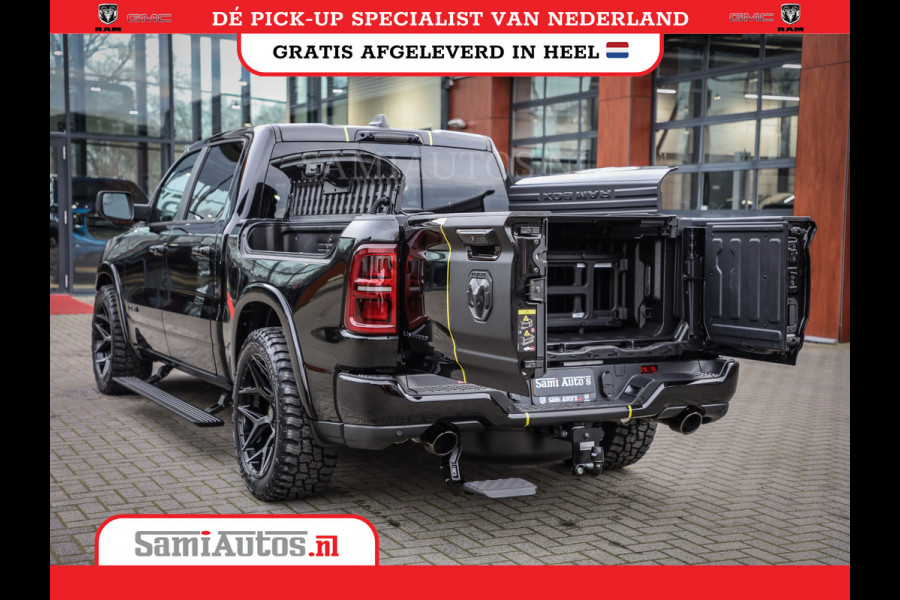 Dodge Ram 1500 LIMITED NIGHT HIGH OUTPUT | DE MEEST LUXUEUZE PICK UP | H.O 540PK 706 Nm 2025 | XB9 | MASSAGE | BOM VOL | CREW CAB | DUBBELE CABINE | GRIJSKENTEKEN | 5 PERSOONS | VOORRAAD NR 2337 - 7694