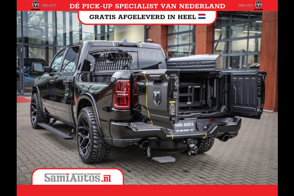 Dodge Ram 1500 LIMITED NIGHT HIGH OUTPUT | DE MEEST LUXUEUZE PICK UP | H.O 540PK 706 Nm 2025 | XB9 | MASSAGE | BOM VOL | CREW CAB | DUBBELE CABINE | GRIJSKENTEKEN | 5 PERSOONS | VOORRAAD NR 2337 - 7694