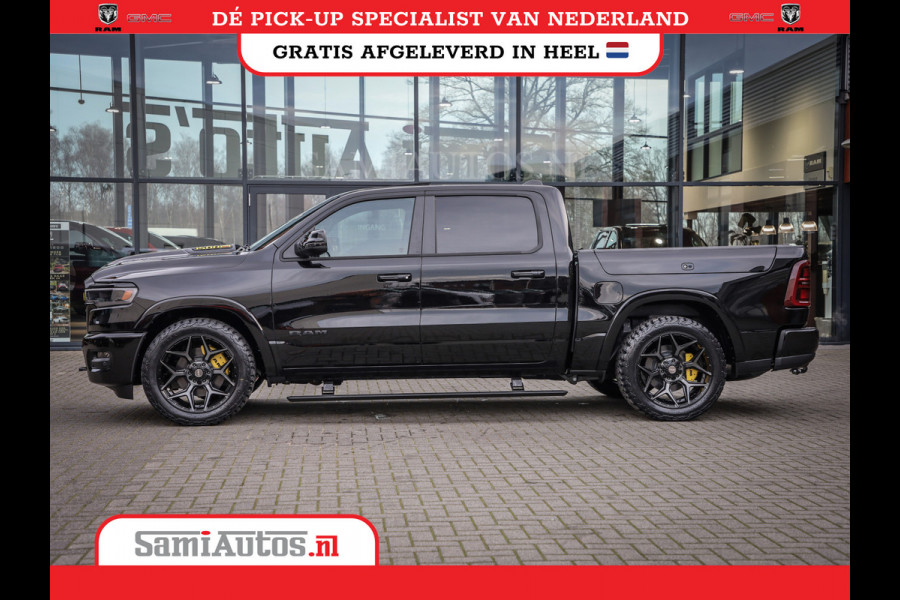 Dodge Ram 1500 LIMITED NIGHT HIGH OUTPUT | DE MEEST LUXUEUZE PICK UP | H.O 540PK 706 Nm 2025 | XB9 | MASSAGE | BOM VOL | CREW CAB | DUBBELE CABINE | GRIJSKENTEKEN | 5 PERSOONS | VOORRAAD NR 2337 - 7694