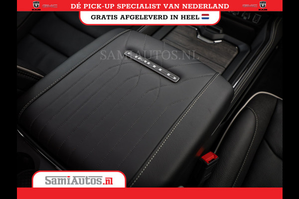 Dodge Ram 1500 LIMITED NIGHT HIGH OUTPUT | DE MEEST LUXUEUZE PICK UP | H.O 540PK 706 Nm 2025 | XB9 | MASSAGE | BOM VOL | CREW CAB | DUBBELE CABINE | GRIJSKENTEKEN | 5 PERSOONS | VOORRAAD NR 2337 - 7694