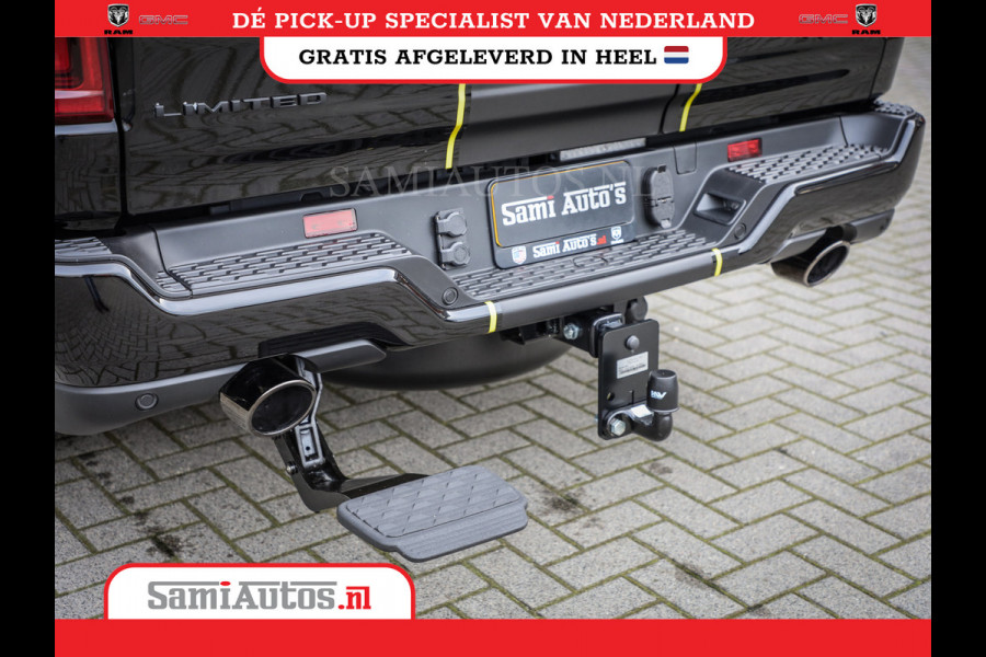 Dodge Ram 1500 LIMITED NIGHT HIGH OUTPUT | DE MEEST LUXUEUZE PICK UP | H.O 540PK 706 Nm 2025 | XB9 | MASSAGE | BOM VOL | CREW CAB | DUBBELE CABINE | GRIJSKENTEKEN | 5 PERSOONS | VOORRAAD NR 2337 - 7694