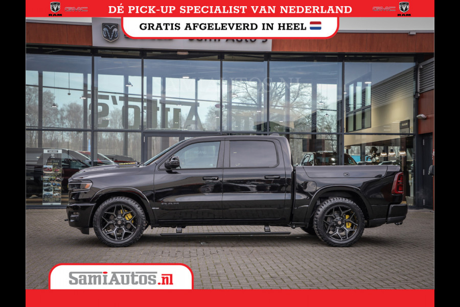 Dodge Ram 1500 LIMITED NIGHT HIGH OUTPUT | DE MEEST LUXUEUZE PICK UP | H.O 540PK 706 Nm 2025 | XB9 | MASSAGE | BOM VOL | CREW CAB | DUBBELE CABINE | GRIJSKENTEKEN | 5 PERSOONS | VOORRAAD NR 2337 - 7694