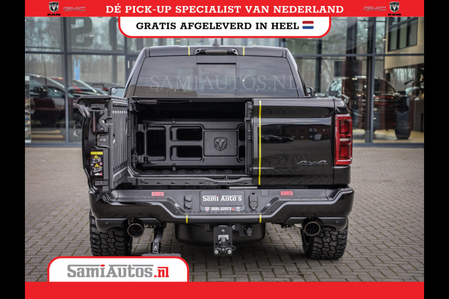 Dodge Ram 1500 LIMITED NIGHT HIGH OUTPUT | DE MEEST LUXUEUZE PICK UP | H.O 540PK 706 Nm 2025 | XB9 | MASSAGE | BOM VOL | CREW CAB | DUBBELE CABINE | GRIJSKENTEKEN | 5 PERSOONS | VOORRAAD NR 2337 - 7694