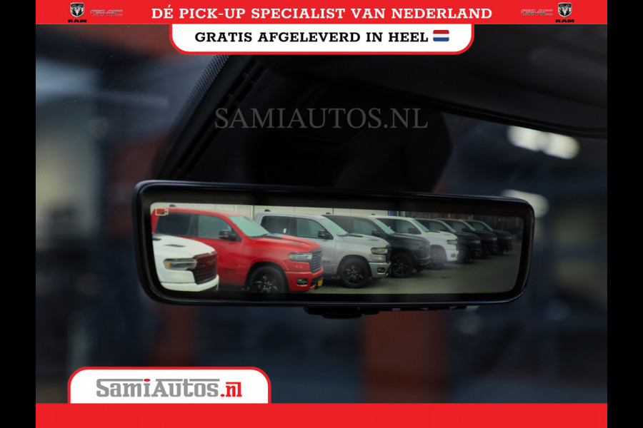 Dodge Ram 1500 LIMITED NIGHT HIGH OUTPUT | DE MEEST LUXUEUZE PICK UP | H.O 540PK 706 Nm 2025 | XB9 | MASSAGE | BOM VOL | CREW CAB | DUBBELE CABINE | GRIJSKENTEKEN | 5 PERSOONS | VOORRAAD NR 2337 - 7694
