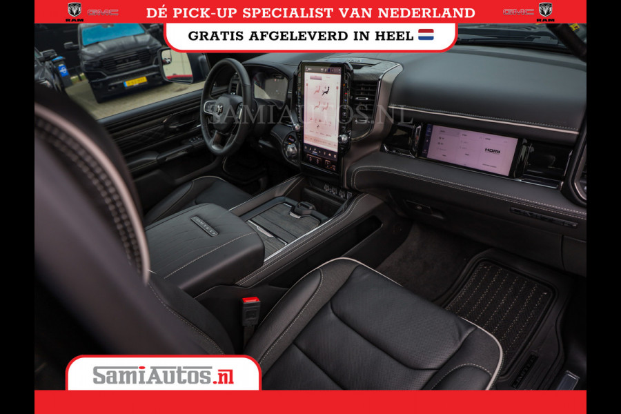 Dodge Ram 1500 LIMITED NIGHT HIGH OUTPUT | DE MEEST LUXUEUZE PICK UP | H.O 540PK 706 Nm 2025 | XB9 | MASSAGE | BOM VOL | CREW CAB | DUBBELE CABINE | GRIJSKENTEKEN | 5 PERSOONS | VOORRAAD NR 2337 - 7694