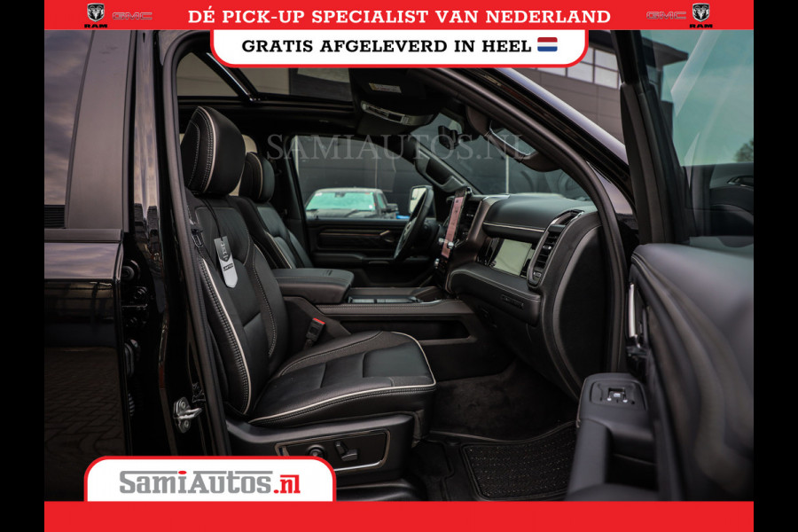 Dodge Ram 1500 LIMITED NIGHT HIGH OUTPUT | DE MEEST LUXUEUZE PICK UP | H.O 540PK 706 Nm 2025 | XB9 | MASSAGE | BOM VOL | CREW CAB | DUBBELE CABINE | GRIJSKENTEKEN | 5 PERSOONS | VOORRAAD NR 2337 - 7694