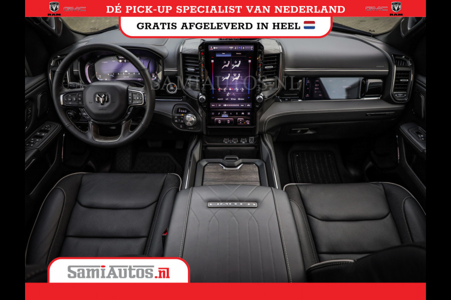 Dodge Ram 1500 LIMITED NIGHT HIGH OUTPUT | DE MEEST LUXUEUZE PICK UP | H.O 540PK 706 Nm 2025 | XB9 | MASSAGE | BOM VOL | CREW CAB | DUBBELE CABINE | GRIJSKENTEKEN | 5 PERSOONS | VOORRAAD NR 2337 - 7694