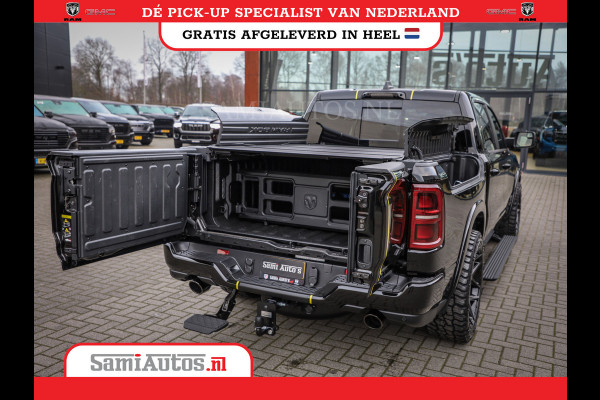 Dodge Ram 1500 LIMITED NIGHT HIGH OUTPUT | DE MEEST LUXUEUZE PICK UP | H.O 540PK 706 Nm 2025 | XB9 | MASSAGE | BOM VOL | CREW CAB | DUBBELE CABINE | GRIJSKENTEKEN | 5 PERSOONS | VOORRAAD NR 2337 - 7694