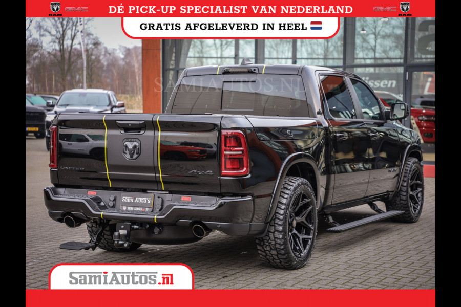 Dodge Ram 1500 LIMITED NIGHT HIGH OUTPUT | DE MEEST LUXUEUZE PICK UP | H.O 540PK 706 Nm 2025 | XB9 | MASSAGE | BOM VOL | CREW CAB | DUBBELE CABINE | GRIJSKENTEKEN | 5 PERSOONS | VOORRAAD NR 2337 - 7694