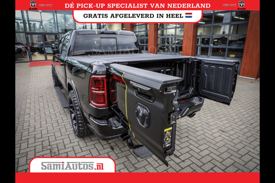 Dodge Ram 1500 LIMITED NIGHT HIGH OUTPUT | DE MEEST LUXUEUZE PICK UP | H.O 540PK 706 Nm 2025 | XB9 | MASSAGE | BOM VOL | CREW CAB | DUBBELE CABINE | GRIJSKENTEKEN | 5 PERSOONS | VOORRAAD NR 2337 - 7694