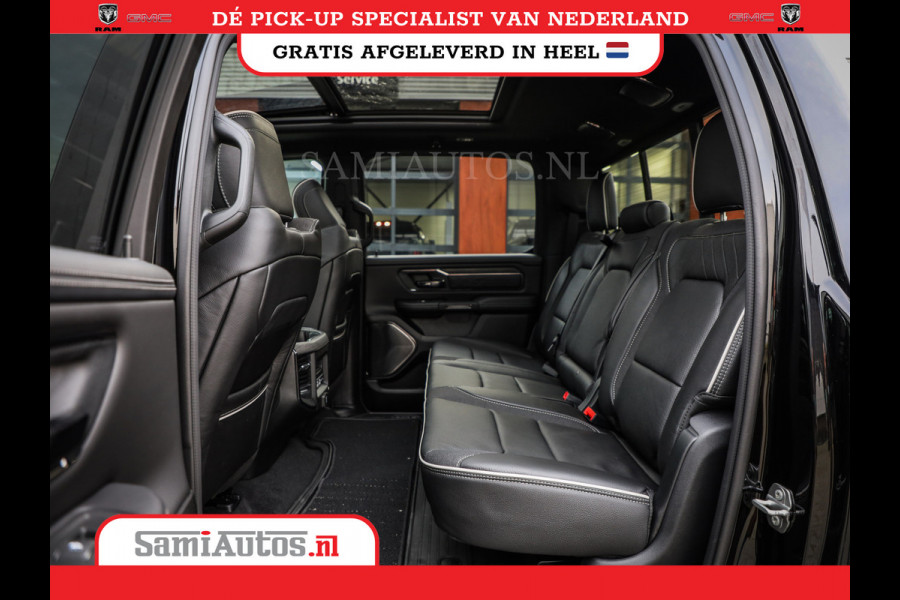 Dodge Ram 1500 LIMITED NIGHT HIGH OUTPUT | DE MEEST LUXUEUZE PICK UP | H.O 540PK 706 Nm 2025 | XB9 | MASSAGE | BOM VOL | CREW CAB | DUBBELE CABINE | GRIJSKENTEKEN | 5 PERSOONS | VOORRAAD NR 2337 - 7694
