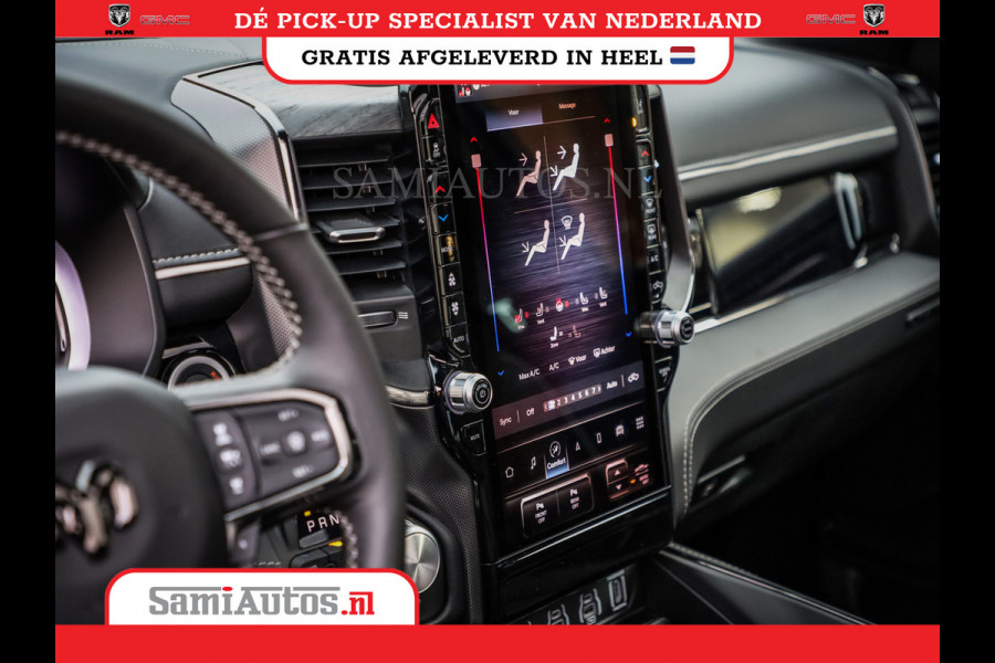 Dodge Ram 1500 LIMITED NIGHT HIGH OUTPUT | DE MEEST LUXUEUZE PICK UP | H.O 540PK 706 Nm 2025 | XB9 | MASSAGE | BOM VOL | CREW CAB | DUBBELE CABINE | GRIJSKENTEKEN | 5 PERSOONS | VOORRAAD NR 2337 - 7694
