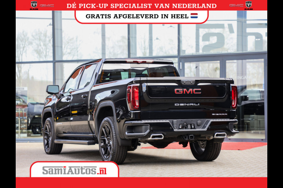 GMC Sierra Denali 6.2 V8 | HUD | 360CAMERA | HEAD-UP | APPLE CARPLAY | VIRTUAL COCKPIT |  BLACK LEDER | | FULL OPTION | DUBBELE CABINE | 5 PERSOONS | PICK UP | VOORRAAD NR 431569