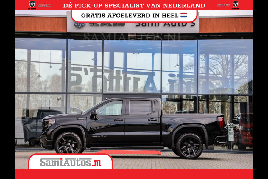 GMC Sierra Denali 6.2 V8 | HUD | 360CAMERA | HEAD-UP | APPLE CARPLAY | VIRTUAL COCKPIT |  BLACK LEDER | | FULL OPTION | DUBBELE CABINE | 5 PERSOONS | PICK UP | VOORRAAD NR 431569