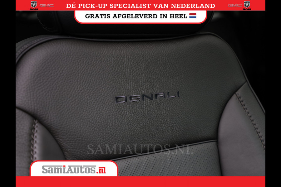 GMC Sierra Denali 6.2 V8 | HUD | 360CAMERA | HEAD-UP | APPLE CARPLAY | VIRTUAL COCKPIT |  BLACK LEDER | | FULL OPTION | DUBBELE CABINE | 5 PERSOONS | PICK UP | VOORRAAD NR 431569