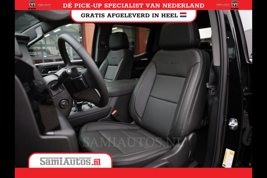 GMC Sierra Denali 6.2 V8 | HUD | 360CAMERA | HEAD-UP | APPLE CARPLAY | VIRTUAL COCKPIT |  BLACK LEDER | | FULL OPTION | DUBBELE CABINE | 5 PERSOONS | PICK UP | VOORRAAD NR 431569