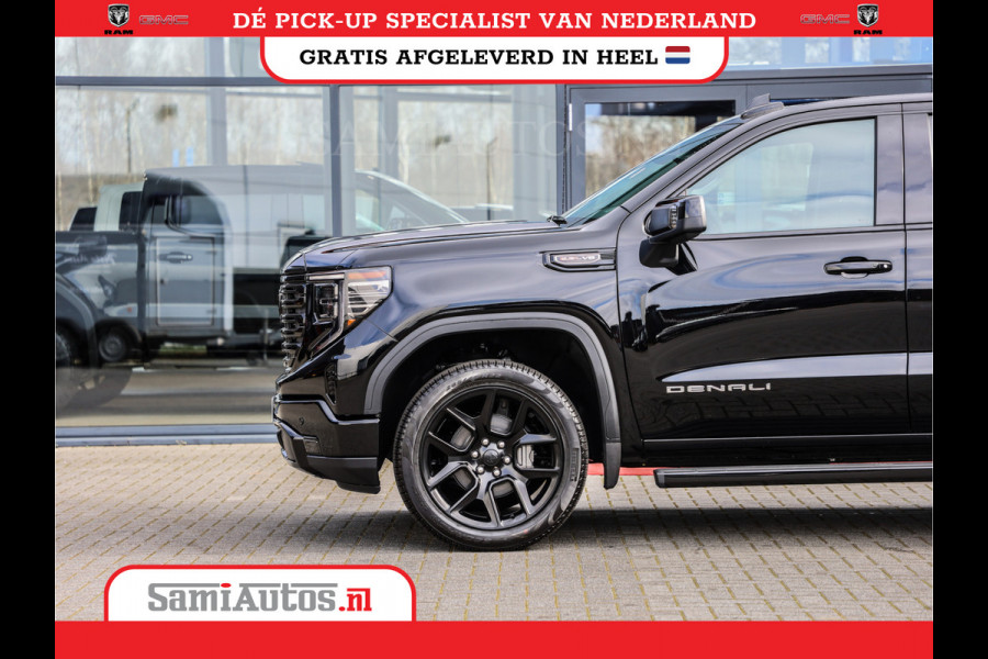 GMC Sierra Denali 6.2 V8 | HUD | 360CAMERA | HEAD-UP | APPLE CARPLAY | VIRTUAL COCKPIT |  BLACK LEDER | | FULL OPTION | DUBBELE CABINE | 5 PERSOONS | PICK UP | VOORRAAD NR 431569