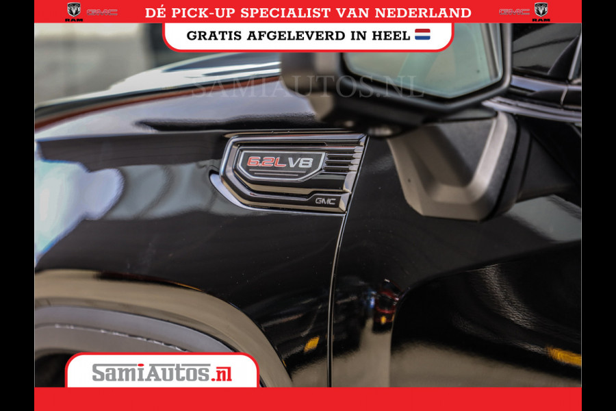 GMC Sierra Denali 6.2 V8 | HUD | 360CAMERA | HEAD-UP | APPLE CARPLAY | VIRTUAL COCKPIT |  BLACK LEDER | | FULL OPTION | DUBBELE CABINE | 5 PERSOONS | PICK UP | VOORRAAD NR 431569