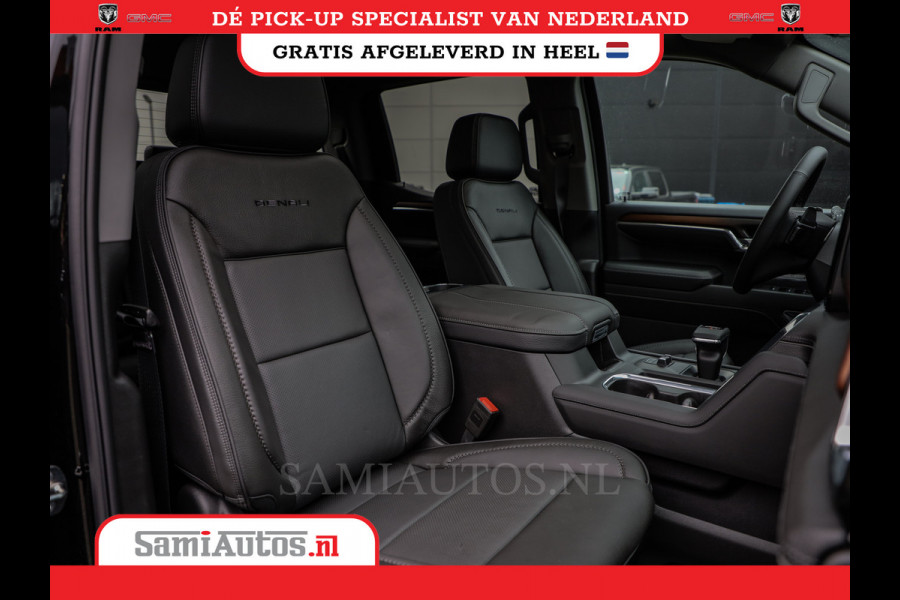 GMC Sierra Denali 6.2 V8 | HUD | 360CAMERA | HEAD-UP | APPLE CARPLAY | VIRTUAL COCKPIT |  BLACK LEDER | | FULL OPTION | DUBBELE CABINE | 5 PERSOONS | PICK UP | VOORRAAD NR 431569