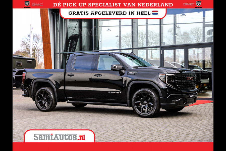 GMC Sierra Denali 6.2 V8 | HUD | 360CAMERA | HEAD-UP | APPLE CARPLAY | VIRTUAL COCKPIT |  BLACK LEDER | | FULL OPTION | DUBBELE CABINE | 5 PERSOONS | PICK UP | VOORRAAD NR 431569