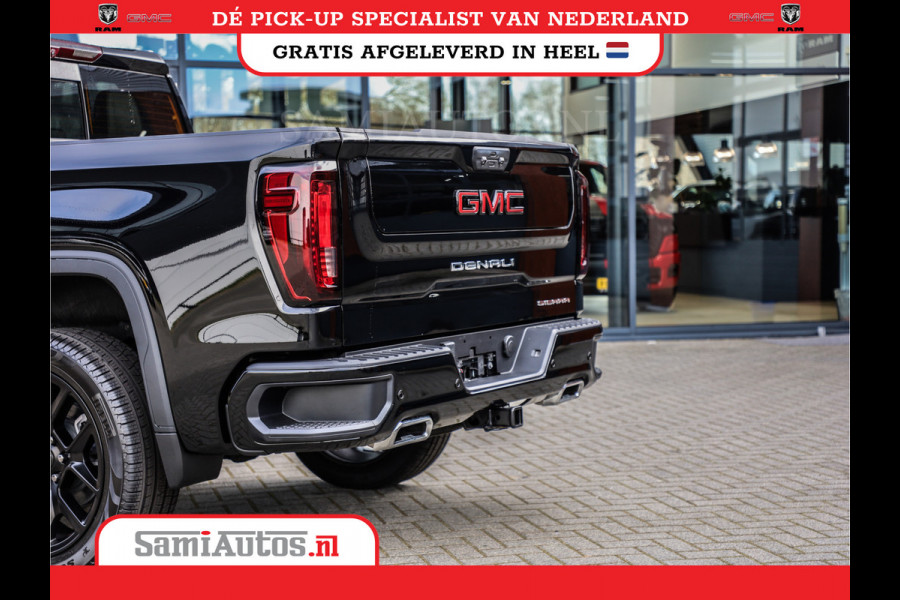GMC Sierra Denali 6.2 V8 | HUD | 360CAMERA | HEAD-UP | APPLE CARPLAY | VIRTUAL COCKPIT |  BLACK LEDER | | FULL OPTION | DUBBELE CABINE | 5 PERSOONS | PICK UP | VOORRAAD NR 431569